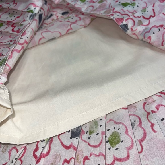 Tibi Women’s Size 4 Floral Lace Pleated Midi Skirt Cotton Lined Multi Color - Picture 7 of 13